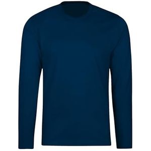 Trigema Shirt met lange mouwen voor dames van 100% katoen - ook in grote maten - longsleeve - 536501, nachtblauw, XL