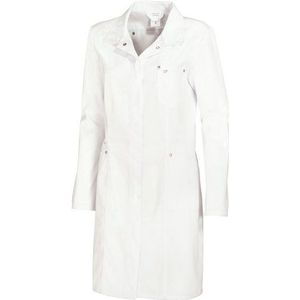 BP 4874-684-21-34 mantel voor vrouwen, lange mouwen, omslagkraag, 200,00 g/m² stofmix met stretch, wit, 34