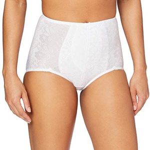 Sassa Dames Miederslip, Jaquard Boxerslip, Wit - Weiß (Weiß 00100), 38