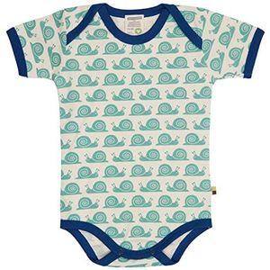 loud + proud Uniseks babybody met korte mouwen, met print slak, GOTS-gecertificeerd T-shirt, Oregano, 74/80 cm