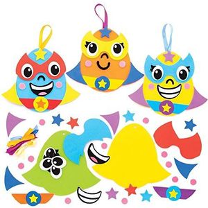 Baker Ross Paasei Helden Mix & Match decoratieve hanger knutselset voor kinderen (8 stuks) creatieve sets om te knutselen en te decoreren voor Pasen
