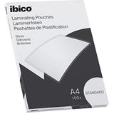 Ibico Basics A4 Lamineerhoezen, Standaard, 100 Stuks, Glanzend, Glashelder, 627310
