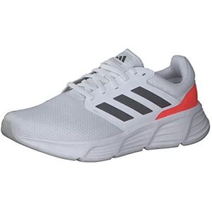 adidas Heren Galaxy 6 Sneakers, Ftwr White/Grey Five/Solar Red, 42 2/3 EU