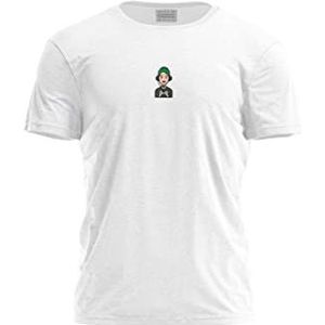 Bona Basics, Digitale print, basic T-shirt voor heren, 100% katoen, wit, casual, bovenstuk voor heren, maat: L, Wit, L
