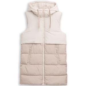 TOM TAILOR Dames 1047525 vest, 32208-Soft Taupe Grey, XXL, 32208 - Soft Taupe Grey, XXL