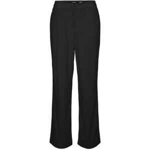 VERO MODA Vmnora MW Straight Corduroy broek, zwart, XL / 30 L, dames, Zwart, XL / 30L