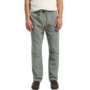 Utility Drawstring Broek - Olive Grove - Katoen Linnen Lyocell