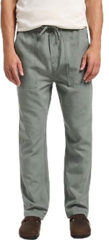Utility Drawstring Broek - Olive Grove - Katoen Linnen Lyocell