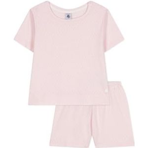 Petit Bateau Pyjacourt voor meisjes en jongens, Roze, 24 Maanden