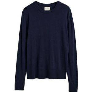 GANT Fine Knit C-Neck, evening blue, XS