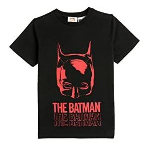 Koton Boys's Batman T-shirt met korte mouwen en ronde hals, zwart (999), 11-12 Jaar