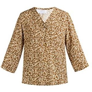 CARNEA Dames shirtblouse 10125613-CA04, Carmel meerrijdend, XL, carmel meerrijdend, XL