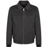 Donkergrijs Jack - Fijne Wolmix - Lange Mouwen - Platte Kraag