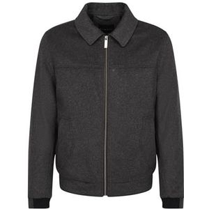 Donkergrijs Jack - Fijne Wolmix - Lange Mouwen - Platte Kraag