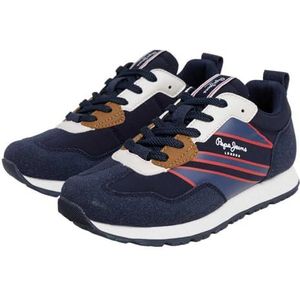 Pepe Jeans Foster Cross B Sneaker, blauw (Navy), 13.5 UK, Blauw marine, 13.5 UK