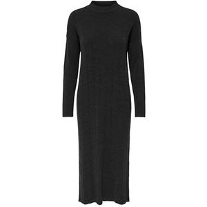 ONLTESS LS High Neck MIDI Dress KNT, dark grey melange, S