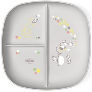 Chicco - Voedselbord - Grijs - Voor Baby's en Kinderen - 3 Vakken - Vaatwasmachinebestendig