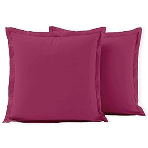 Set van 2 kussenslopen, 100% katoen, fuchsia, BAIKAL 63 x 63 cm