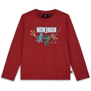LEGO T-shirt voor kinderen, Donker rood, 104