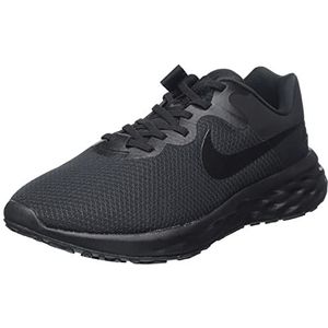 NIKE Revolution 6 Flyease Next Nature Sneaker voor heren, Zwart Zwart Dk Smoke Grijs, 43 EU