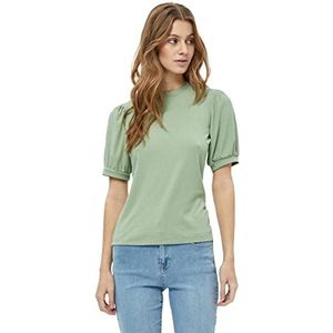 Minus Johanna T-shirt met ronde hals en korte pofmouwen | Groene T-shirts voor dames VK | Lente T-shirt | Maat S