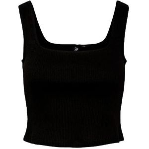 PIECES PCNUKISA Cropped Tank TOP NOOS BC, zwart, M