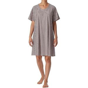 Schiesser Dames Sleepshirt 1/2 mouw, 90cm nachthemd, donkerblauw patroon, 40, Donkerblauw patroon, 40