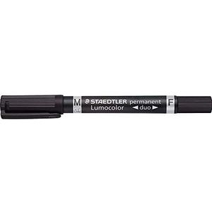 Staedtler 348 B-9 permanent marker Lumocolor duo - navulbaar, 0,6 mm en 1,5-4 mm, zwart, 1 stuk