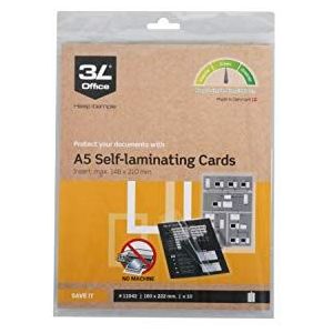 3L Self Laminating Cards, A5, 10 PCS. Lamineerfolie, 10 stuks