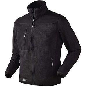 J.A.K. 61551201 serie 6155 100% polyester gebreide fleecejas, zwart, maat S