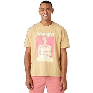 Wrangler Heren Casey Jones T-shirt Tais Taupe, XX-Large, Taos Taupe, XXL