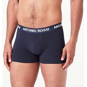 ANTONIO ROSSI Boxershorts voor heren, 12 stuks, hipster - herenboxershorts, multipack met elastische tailleband, zwart, blauw, grijs, groen, S