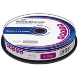 MediaRange BD-RE 25 GB 2-voudige schrijfsnelheid, herbeschrijfbaar, 10-delige cakebox
