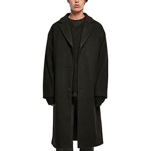 Urban Classics Long Coat Herenjas, Zwart, XL