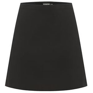Soaked In Luxury Dames Skirt High-Waisted Pockets Mid-Thigh Length A-lijn Fit Dames, Zwart, XL