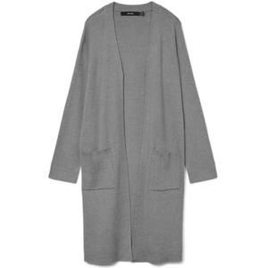 VERO MODA Vmsaba Ls Pocket Coatigan Ga Noos, Medium grijs (grey melange), S