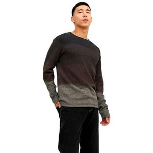 JACK & JONES gebreide tru heren Jjehill Knit Crew Neck Noos , Seal Brown/Detail:Gradient , L