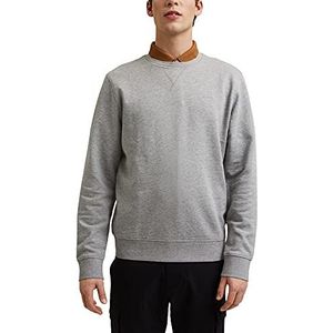 ESPRIT Sweatshirt met organisch katoen, medium grijs, M