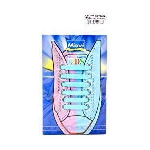MOVI Funny Laces Kids – ideaal voor kinderen – siliconen veters – vele kleuren – zeer duurzaam en elastisch, geschikt voor alle schoenen van 26 tot 35. 3 verpakkingen per kleur.