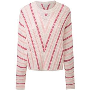 Pepe Jeans Dames Ginny Knitwear, Wit (Mousse White), S, Wit (Mousse Wit), S