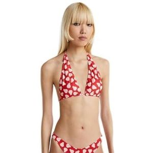 United Colors of Benetton BH 3LWH5R02Y bovendeel van de bikini, rood met 72 M, XS dames, Rood met patroon 72 m, XS