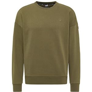 DreiMaster Vintage heren sweatshirt met ronde hals 37722047-DR050, olijf, S, olijf, S
