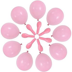 100 stuks 25,5 cm dikke lichtroze ballonnen, grote macaron babyroze latex heliumballonnen voor verjaardag, bruiloft, receptie, verloving, bruidsfeest, feestdecoraties benodigdheden