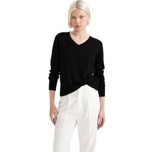 DeFacto Gebreide mode voor dames, stijlvolle gebreide trui, blouses & tunieken voor dames, keuze aan truien, fijn gebreide trui, gebreide jassen en truien, zwart, M
