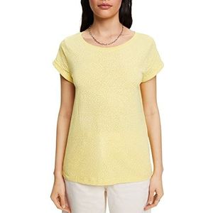 edc by Esprit T-shirt met allover-patroon, geel (light yellow), L