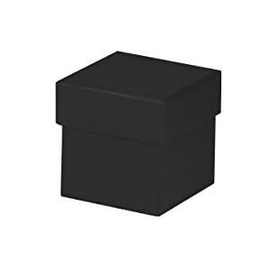 Rössler 13421453700 - Boxline kartonnen doos, vierkant, 65 x 65 x 65 mm, zwart, 1 stuk