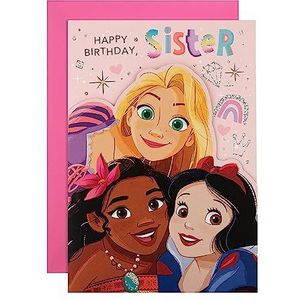 Hallmark Verjaardagskaart voor zuster - Disney Prinsessen Ontwerp met Activiteit