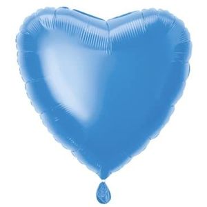 Unique Party Supplies 52954 hartvormige folieballon - 45 cm - koningsblauw