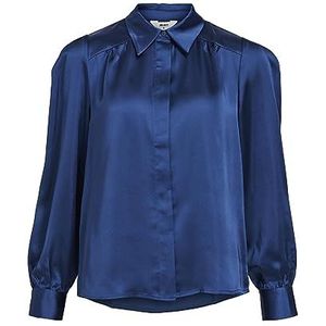 OBJSATEEN L/S Shirt NOOS, Estate Blue, 44