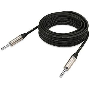 Behringer Instrument Cable - Guitar Cable - 1/4 Inch TS Male to 1/4 Inch TS Male - 10 m / 32.8 ft - Gold Performance - GIC-1000